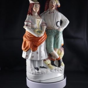 Victorian Staffordshire Harvest Couple Figurine